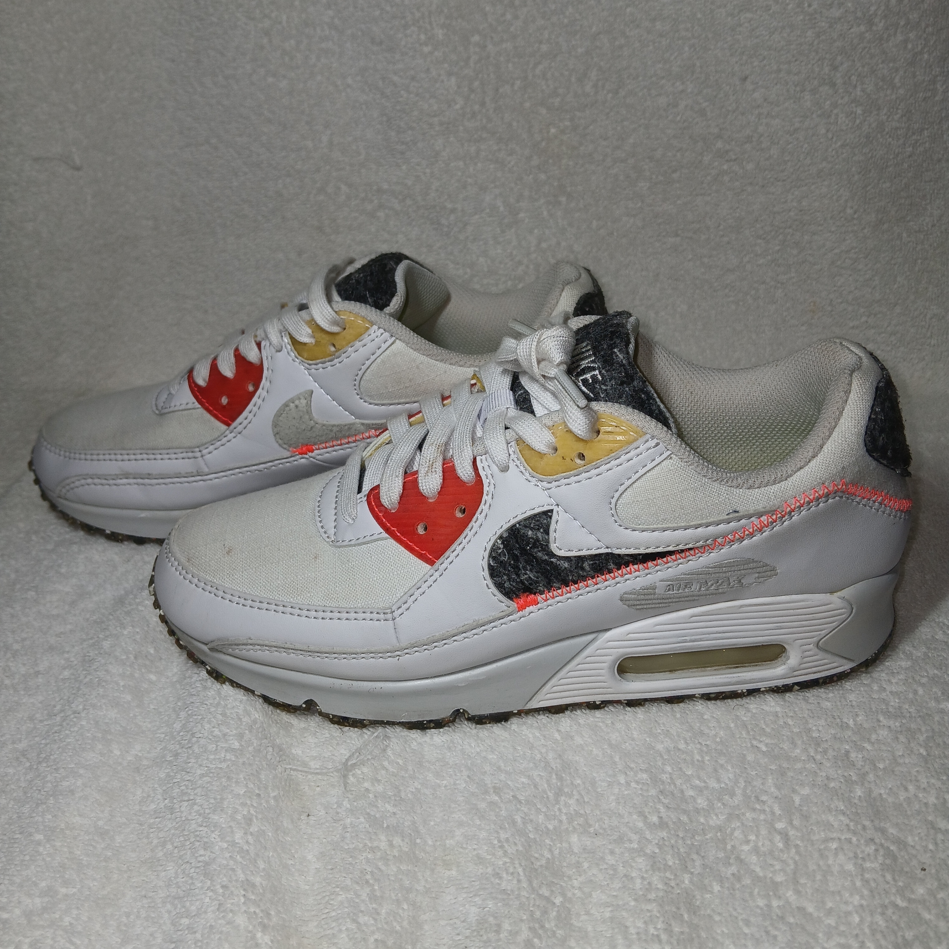 Nike White And Photon Dust Athletic Shoes